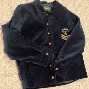 The Barnnet Velvet Navy Jacket